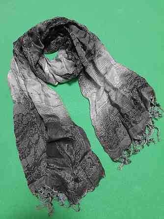 Шарф серого цвета - размер шарфа приблизительно 160*60см, 100% полиэстер Киев