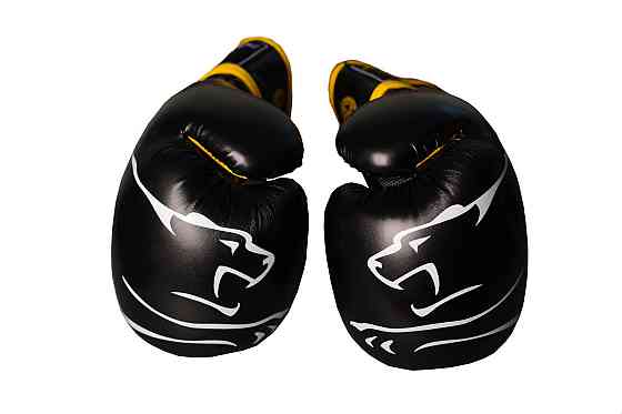 Боксерські рукавиці PowerPlay 3018 Jaguar Чорно-Жовті 14 унцій Луцьк
