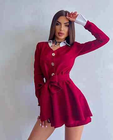 Женское стильное обаятельное платье-комбез костюмка 46/48 Одесса