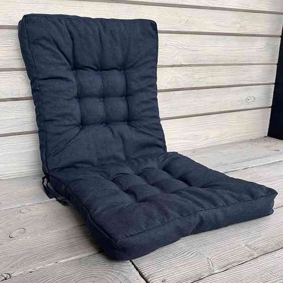 Подушка для стільців (50x120х8 см) подвійна Decorator Sawana колір темно-синій 84-143 Київ