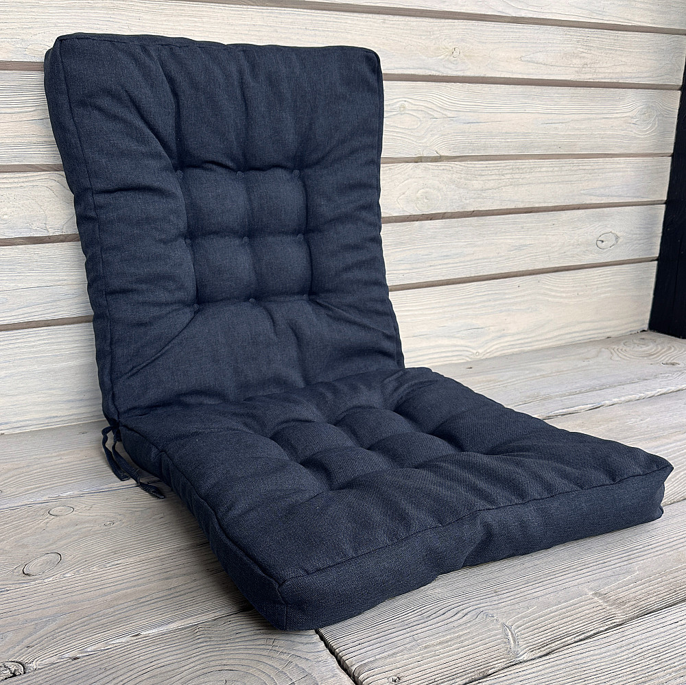 Подушка для стільців (50x120х8 см) подвійна Decorator Sawana колір темно-синій 84-143 Київ - фото 1