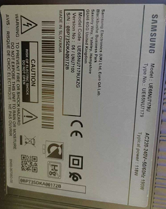 Телевизор: Samsung 65