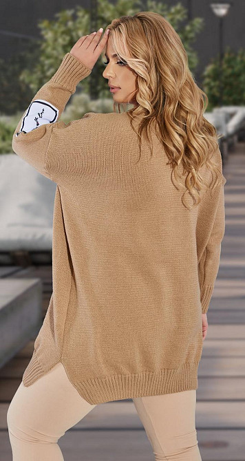 Светр із принтом великий розмір (50-54) Київ - фото 3