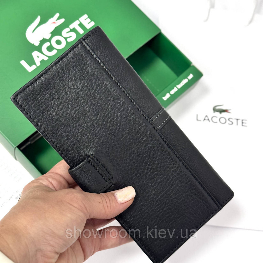 Чоловічий шкіряний брендовий гаманець на кнопці (1720) Київ - фото 8