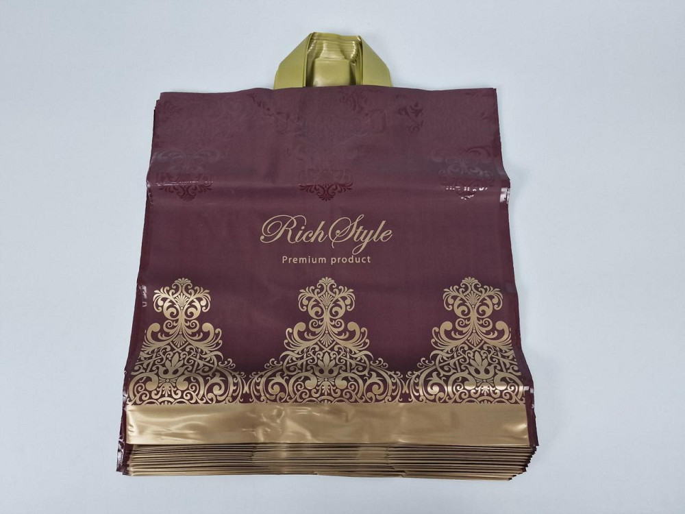 Пакет із петльовою ручкою 40*40 Преміум бардо (25 шт.) Харків - фото 1