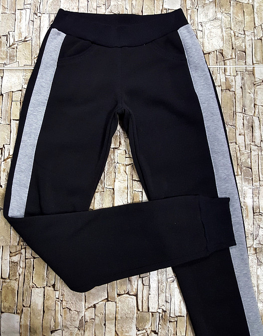 Брюки\ штаны спортивные зимние флисовые женские,трикотаж манжет 46 Киев - изображение 1