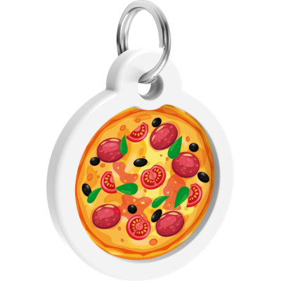 Адресник для животных WAUDOG Smart ID с QR паспортом "Пицца", круг 30 мм (230-4038) Винница - изображение 4