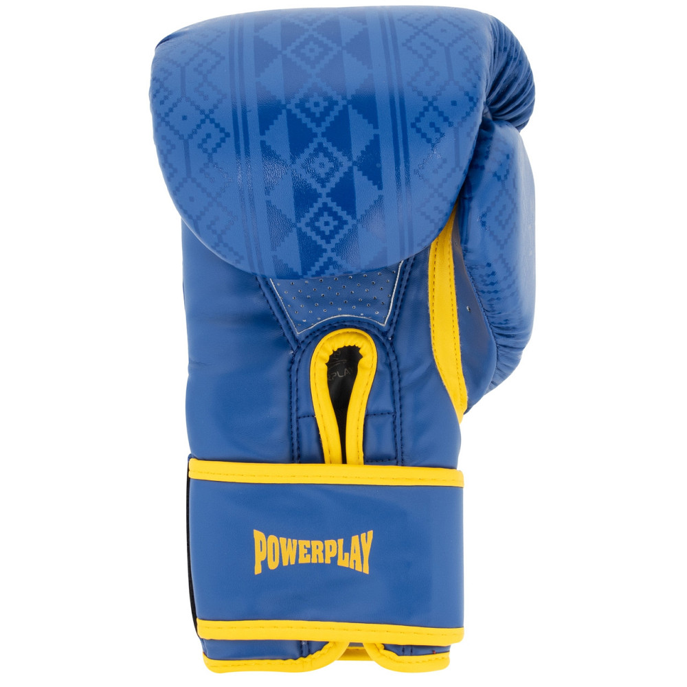 Боксерські рукавиці PowerPlay 3021 Ukraine Синьо-Жовті 10 унцій Каменское - изображение 3