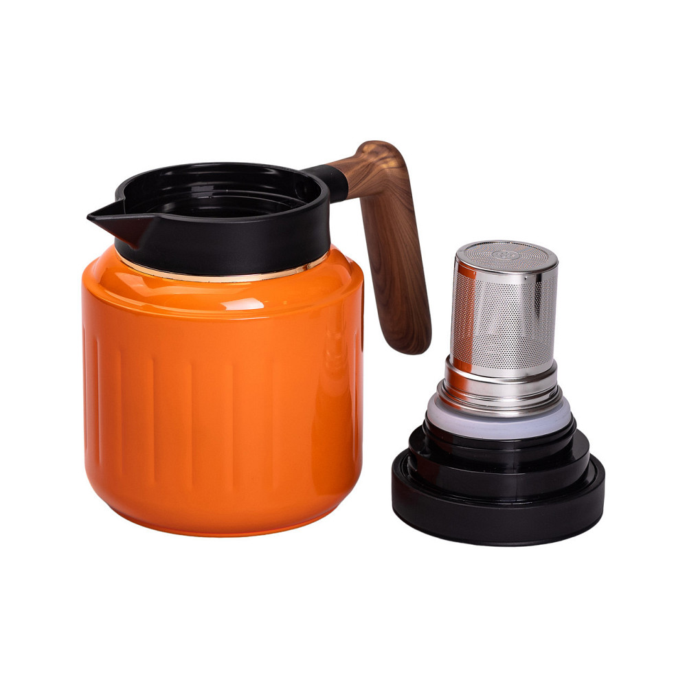 Чайник термос с индикатором температуры и заварником 1 л оранжевый HP-14-51O Киев - изображение 5