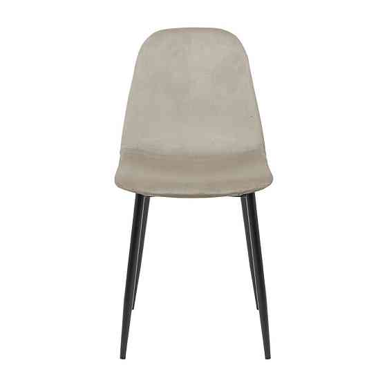 Стілець крісло м'який MacaoDesign U Jasmine 21 чорні ніжки Світло-бежевий Київ