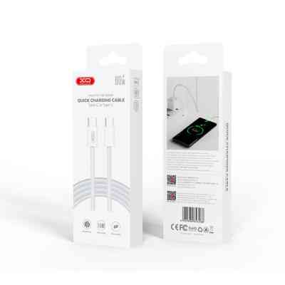 Дата кабель USB-C to USB-C 1.5m 60W white XO (NBQ260B_С_White) Вінниця