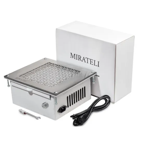 Вытяжка врезная для маникюра SV 500 с Нера фильтром профессиональная (решетка нержавеющая металлик) Киев