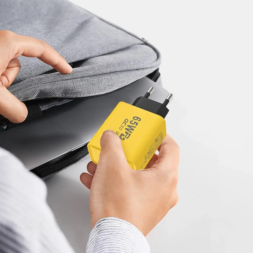 Адаптер для заряджання 65W, 1xUSB 2хType-C / Швидкий блок зарядки / Зарядка для телефону / Зарядний блок Київ - фото 7