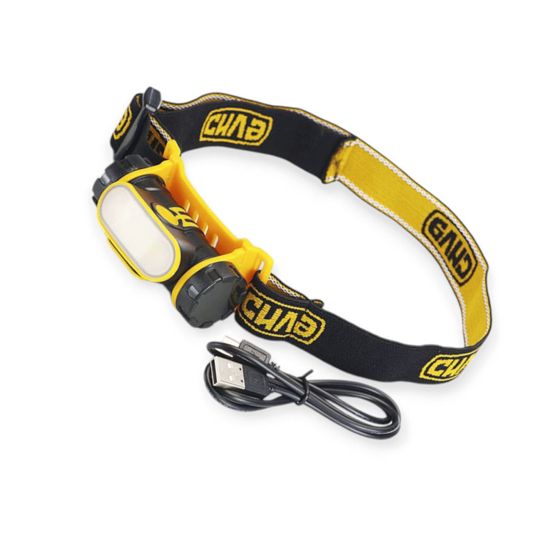 Фонарик диодный налобный cob 150/200лм, акб 2.2ач, 3 режима, зарядка usb+220в Мукачево - изображение 1