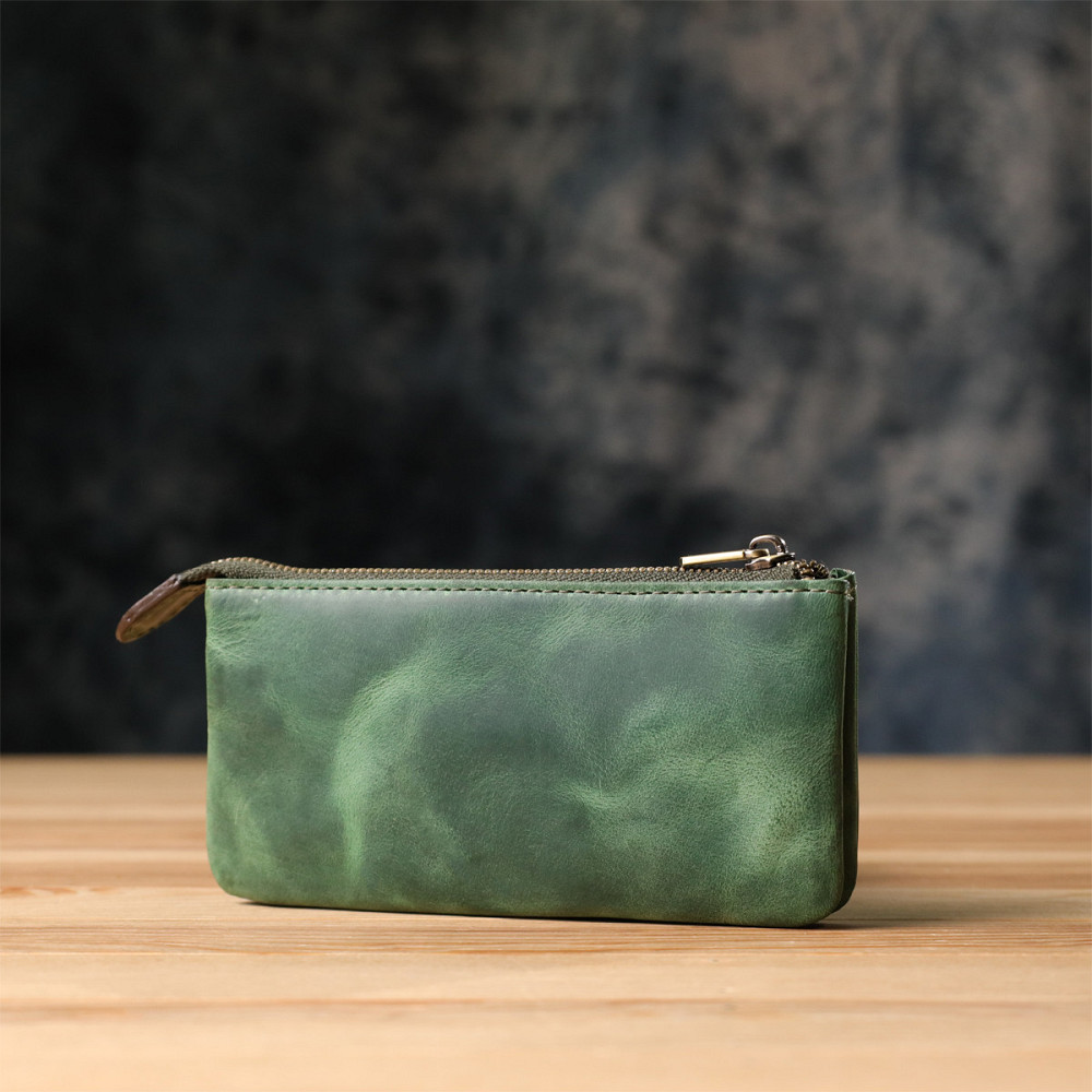 Містка ключниця на два відділення з матової натуральної шкіри Tony Perotti 20835_1 (3350 deep green) Зелений Київ - фото 10