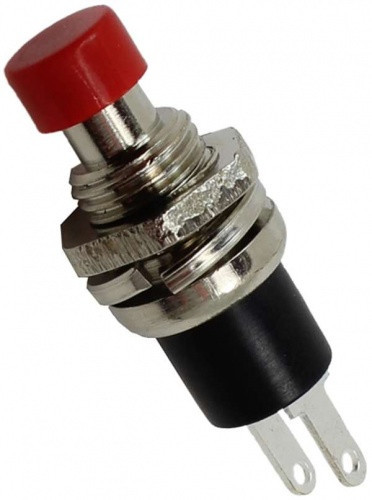 Кнопка PBS-10B-2 без фиксации OFF-(ON), Красная Полтава - изображение 1