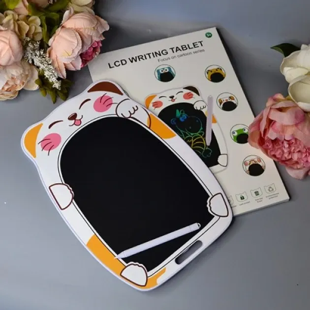 Планшет дитячий кольоровий LCD для малювання Котик Білий Одеса - фото 1