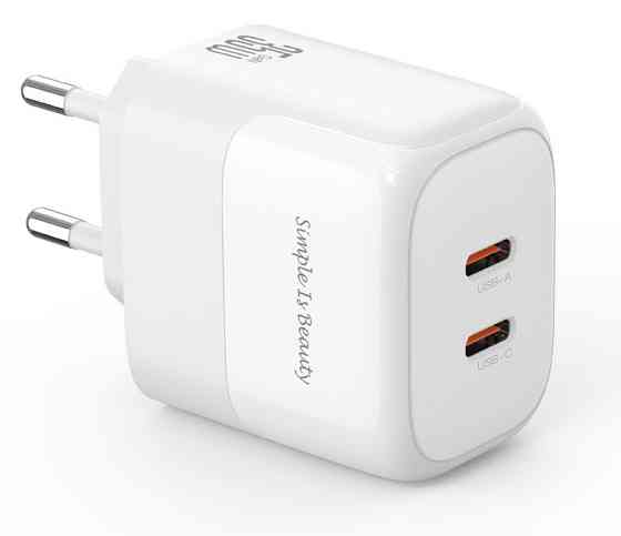 Мережевий зардний пристрій XO L140 - 35W PD Dual port USB-C White (6974568) Київ