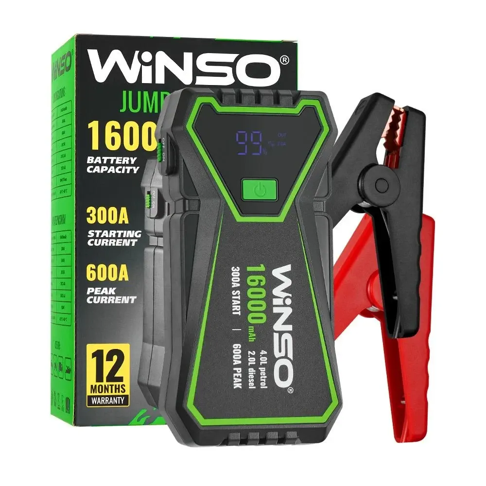 Пусковий пристрій WINSO 300A / піковий 600A, 16000 mAh Ковель - фото 1