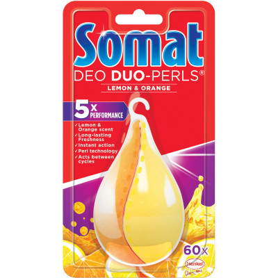 Освежитель для посудомоечных машин Somat Deo Duo-Pearls Lemon & Orange (9000101000436) Винница - изображение 1