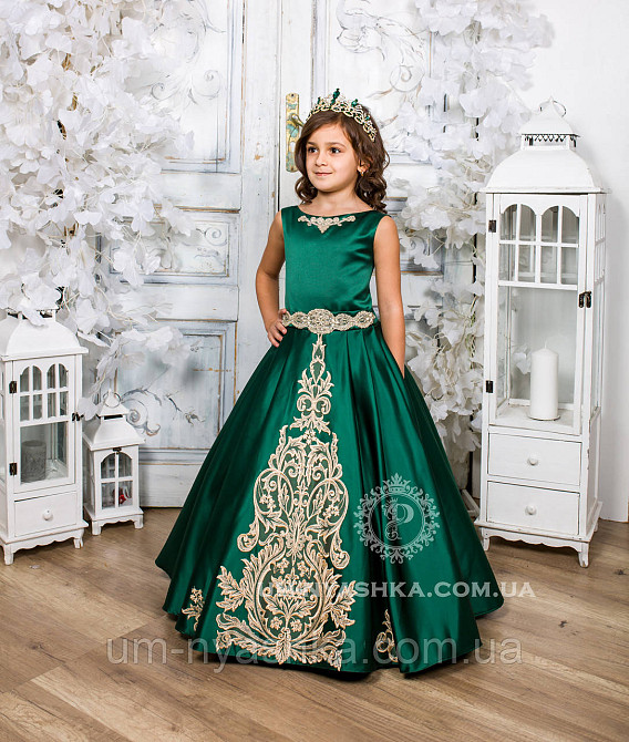 Шикарное длинное платье с золотым или черным купоном Адель на 6-8 лет Кривой Рог - изображение 6