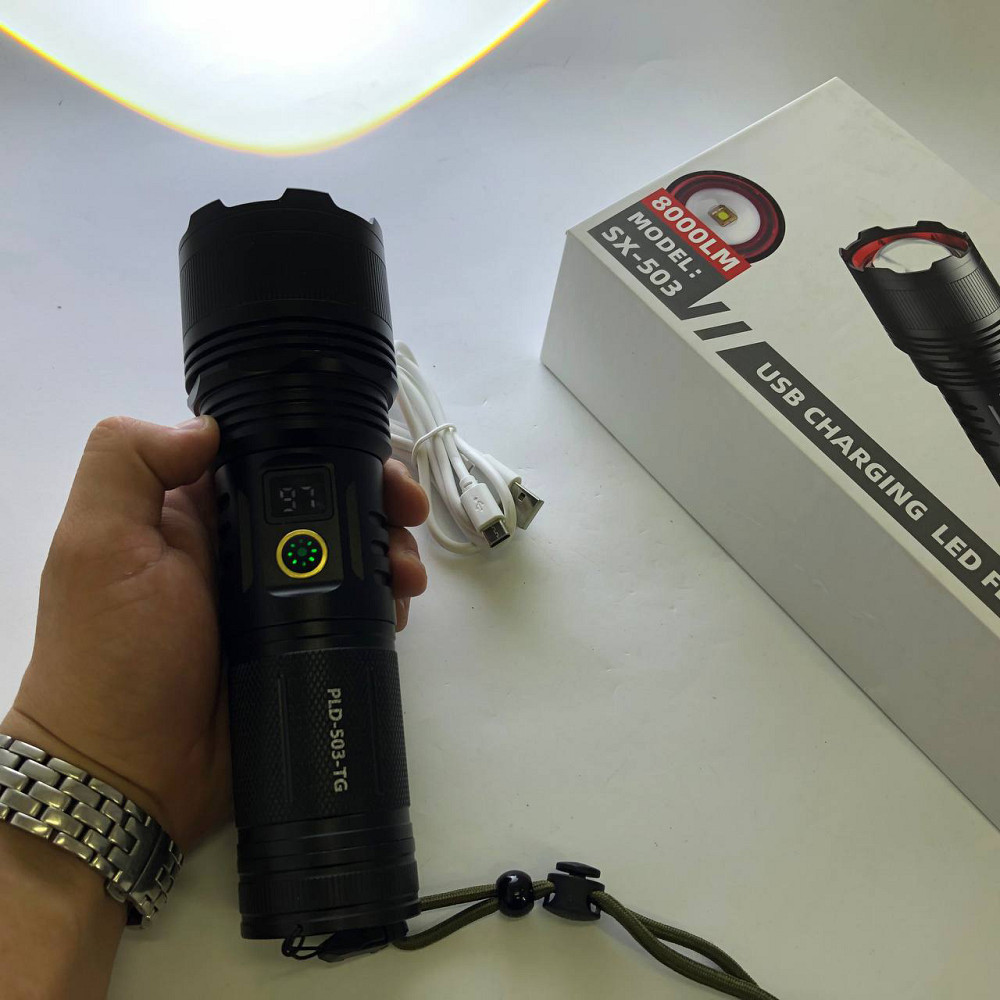 Пилозахищений ліхтар PLD-503-TG, Потужний світлодіодний кишеньковий ліхтарик, Ліхтарик police оригінал ZN-71 Львів - фото 2