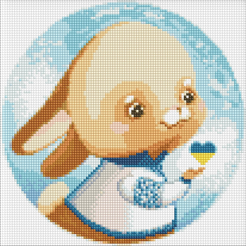 Алмазна мозаїка без підрамника "Зайчик" AMC7879 30х30см Вінниця - фото 1