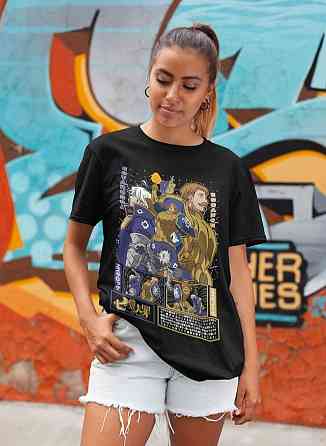 Футболка для хлопчика з аніме принтом Есканор Севен Деадлй Сінс оверсайз (зріст від 165 до 180) Чорний AnimeJ0967m Дніпро