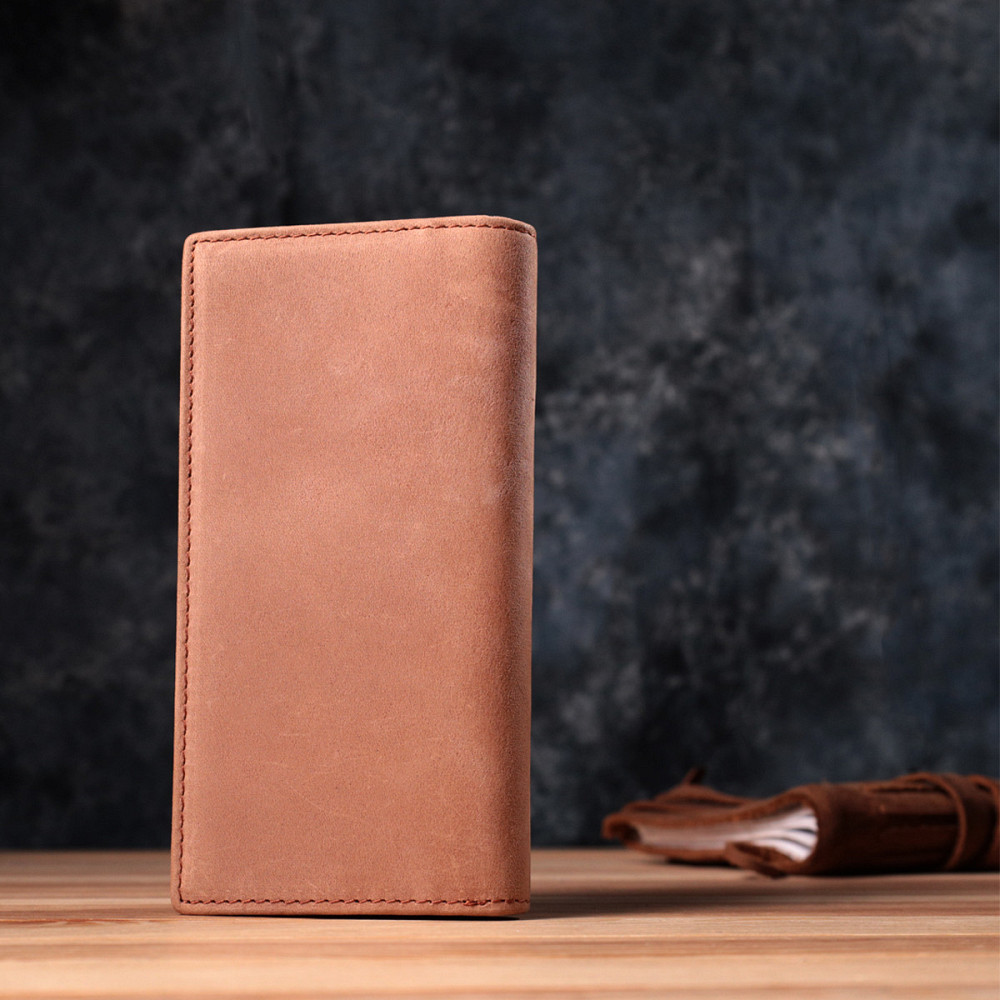 Кошелек унисекс в винтажной натуральной коже 22853 Vintage Рыжий Киев - изображение 1