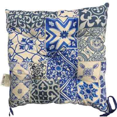 Подушка на стул Прованс Фреска синяя 40х40 см (028337) Винница