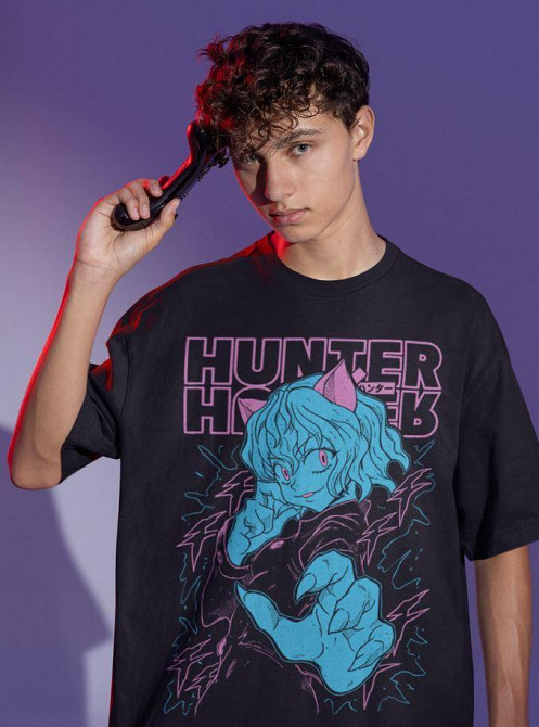 Футболка аниме Охотник × Охотник оверсайз (S/M/L) Черний AnimeJ0927 Днепр - изображение 2