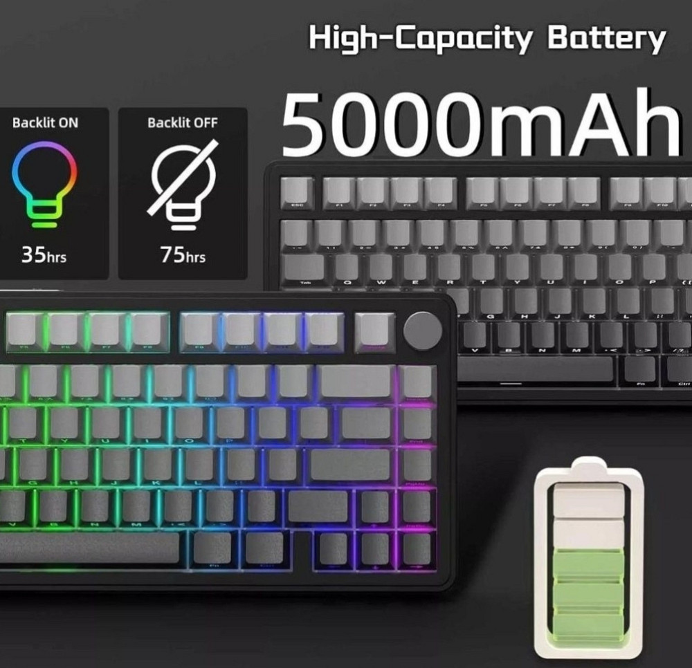 Механічна клавіатура Attack Shark X85 (Чорно-білий градієнт) Харків - фото 5