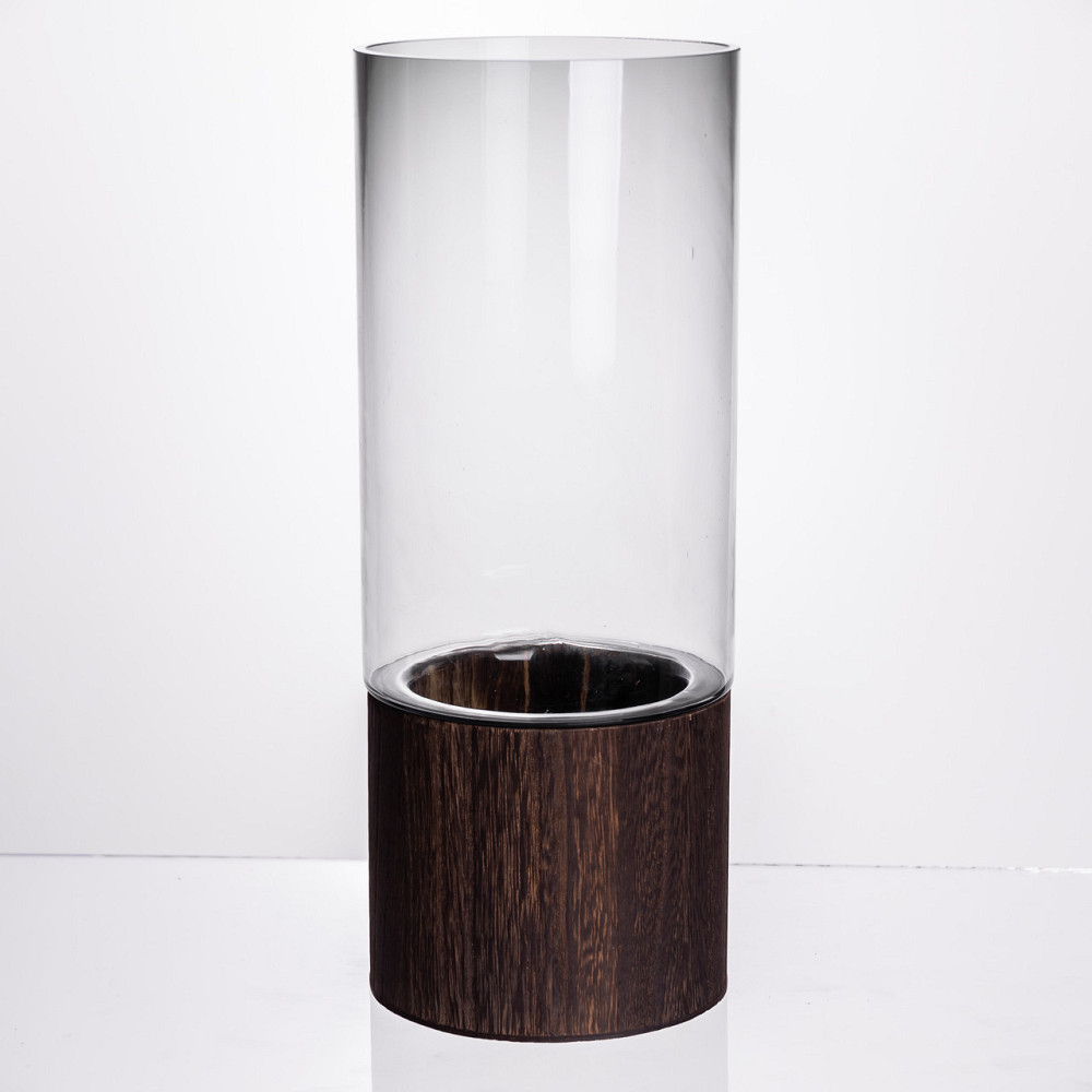 Ваза для квітів кругла скляна 30.5 (см) декоративна ваза 2.5 (л) із товстого скла HP-19-162-1 Київ - фото 1