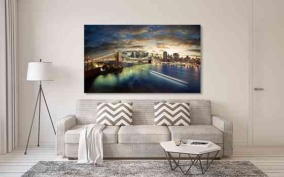 Картина холст в гостиную / спальню Нью-Йорк   MLP_92 90х180см Киев
