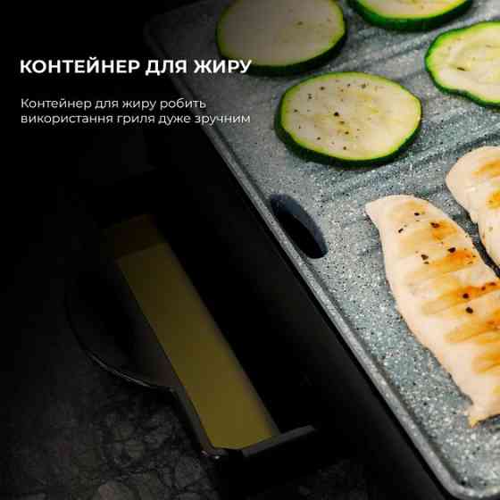 Гриль Cecotec Rock"nGrill 1500 Rapid CCTC-03065 (8435484030656) ( сірий, чорний ) Харків