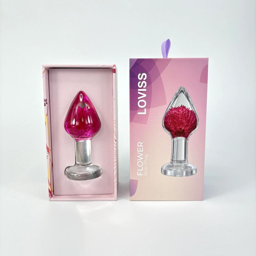 Роскошная анальная пробка Loviss Gomphrena Globosa Anal Plug с настоящим амарантом внутри Sex Aura Киев - изображение 10