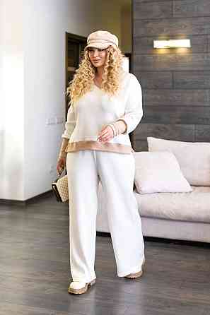 Прогуляковий жіночий костюм із ангори "Season"| Норма і батал Молочний, 46-48 Київ