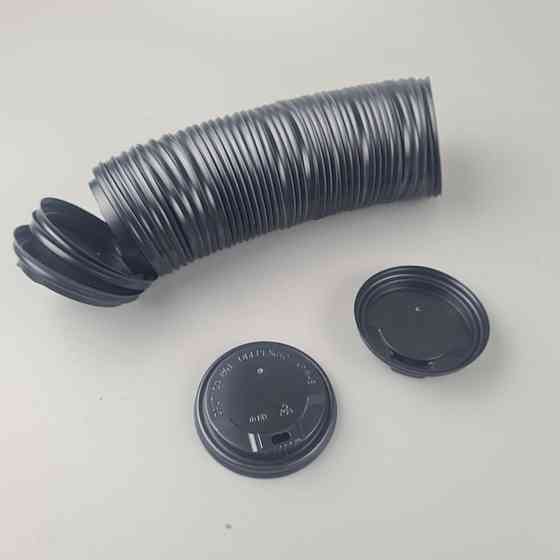 Крышка под стакан  бумажный. Ф80 (гар) черная ДИФЛОН (50 шт) Харьков