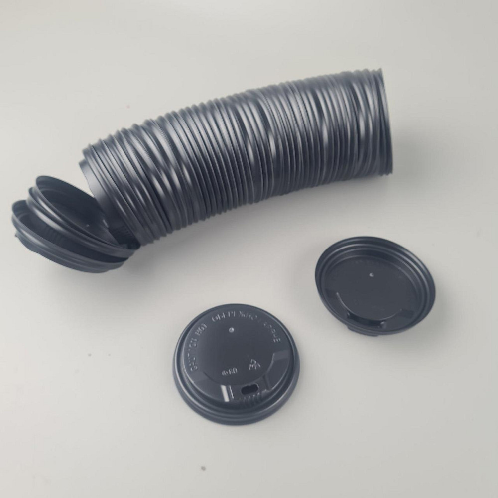 Крышка под стакан  бумажный. Ф80 (гар) черная ДИФЛОН (50 шт) Харьков - изображение 1