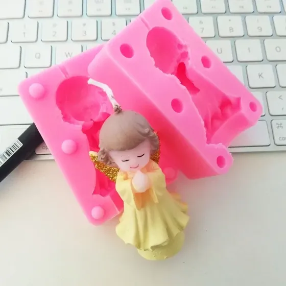 Молд силіконовий Ангел 51 на 78 мм рожевий Київ