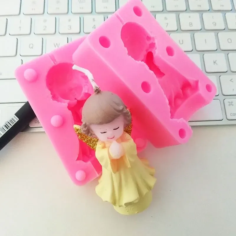 Молд силиконовый Ангел 51 на 78 мм розовый Киев - изображение 6