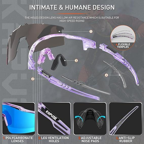 Спортивні окуляри з поляризацією KAPVOE Луцьк - фото 3