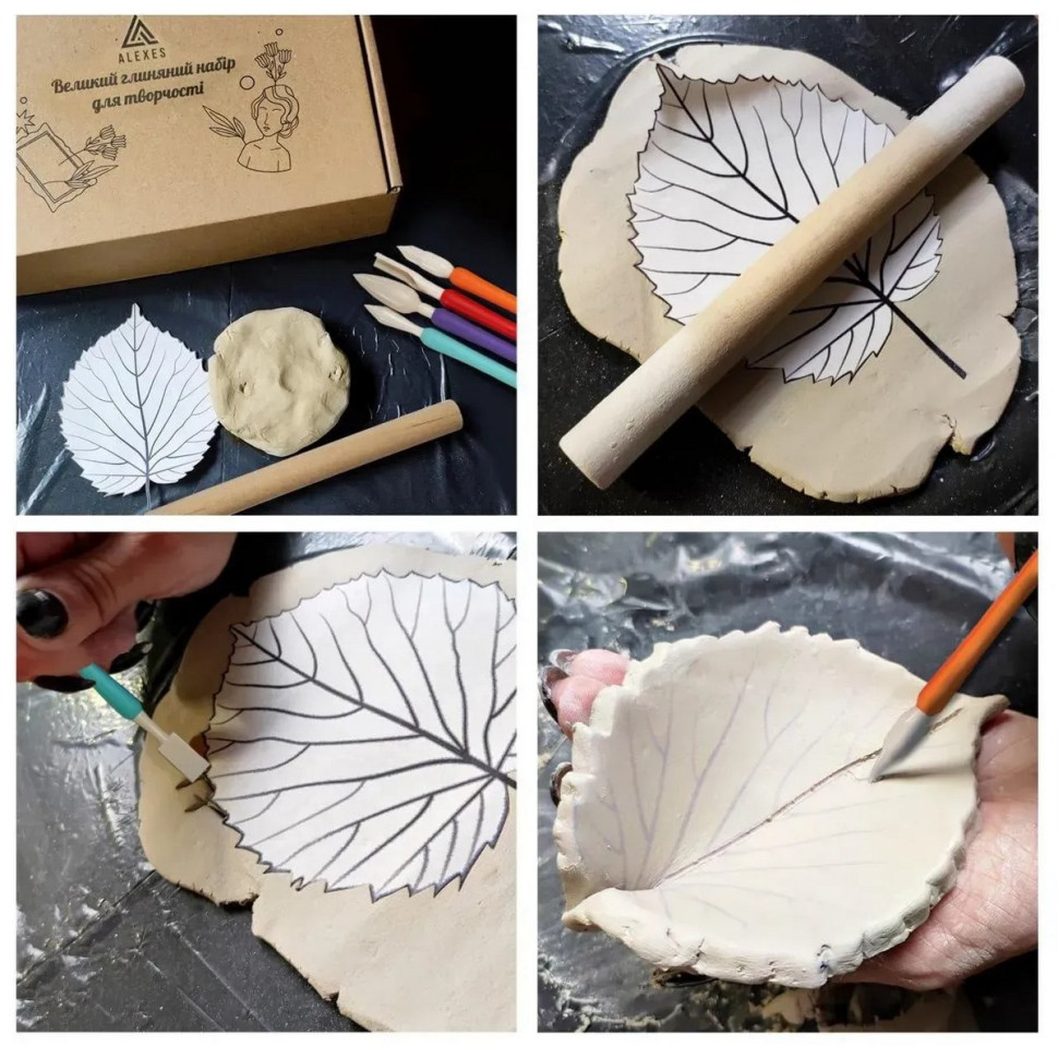 Дитячий глиняний набір для творчості GL-003 природна глина 1 кг Вінниця - фото 5