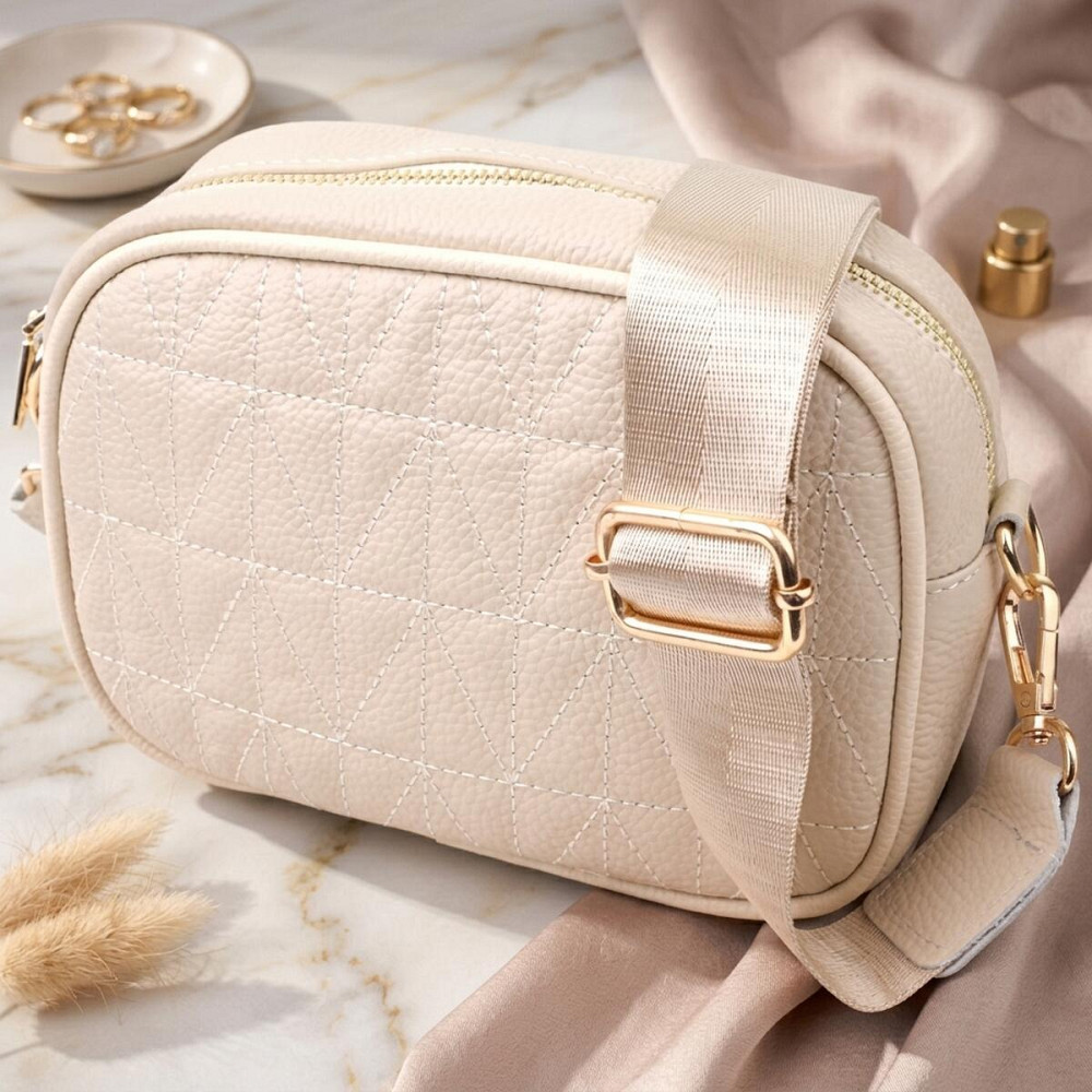 Жіноча сумка на кожен день з натуральної шкіри Vintage 22904 Білий Київ - фото 11