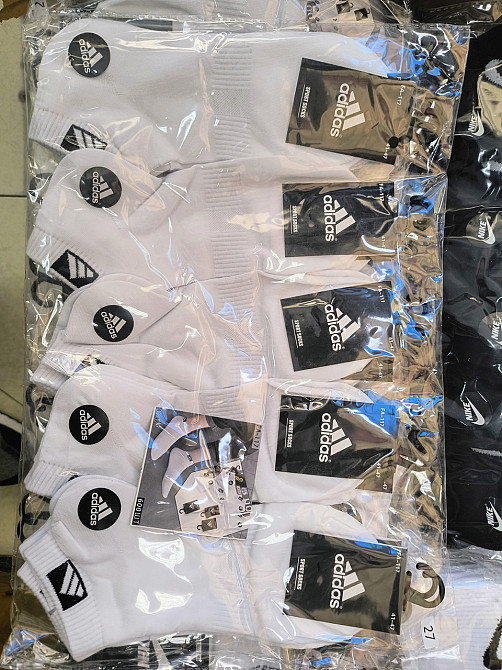 Набор качественных мужских носков средней висоты хлопок 3 штук Адидас ADS3 Киев - изображение 1