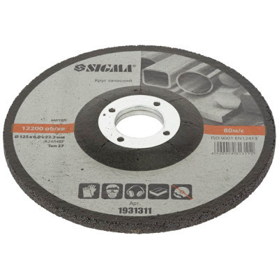 Круг зачистний Sigma по металу 125x6.0x22.2мм, 12200об/хв (1931311) Вінниця - фото 3