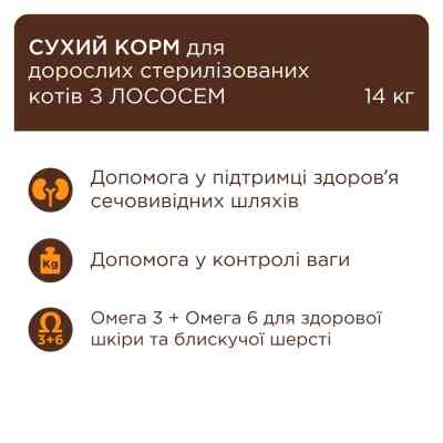 Сухий корм для кішок Club 4 Paws Преміум Sterilised з лососем 900 г (4820269144804) Вінниця