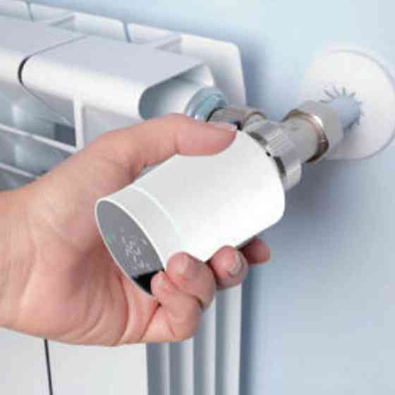 Бездротовий програмований сервопривід для термостатичного крана (Білий матовий) ZTRV-BY-100(W) Київ