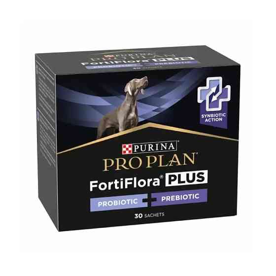 Пробиотик с пребиотиком PRO PLAN FortiFlora PLUS для взрослых собак и щенков для поддержания нормальной миклофлоры кишечника, 30x2 г Киев