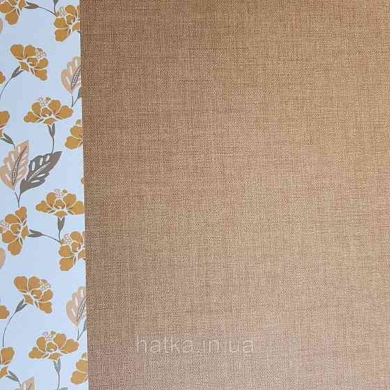 Шпалери вінілові на флізелін Caselio Mystery 0.53х10 м гладкі однотонні жовто-коричневі Київ